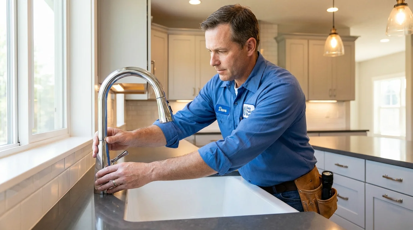 Kitchen faucet installation by Johns Plumbing LLC in Berkley